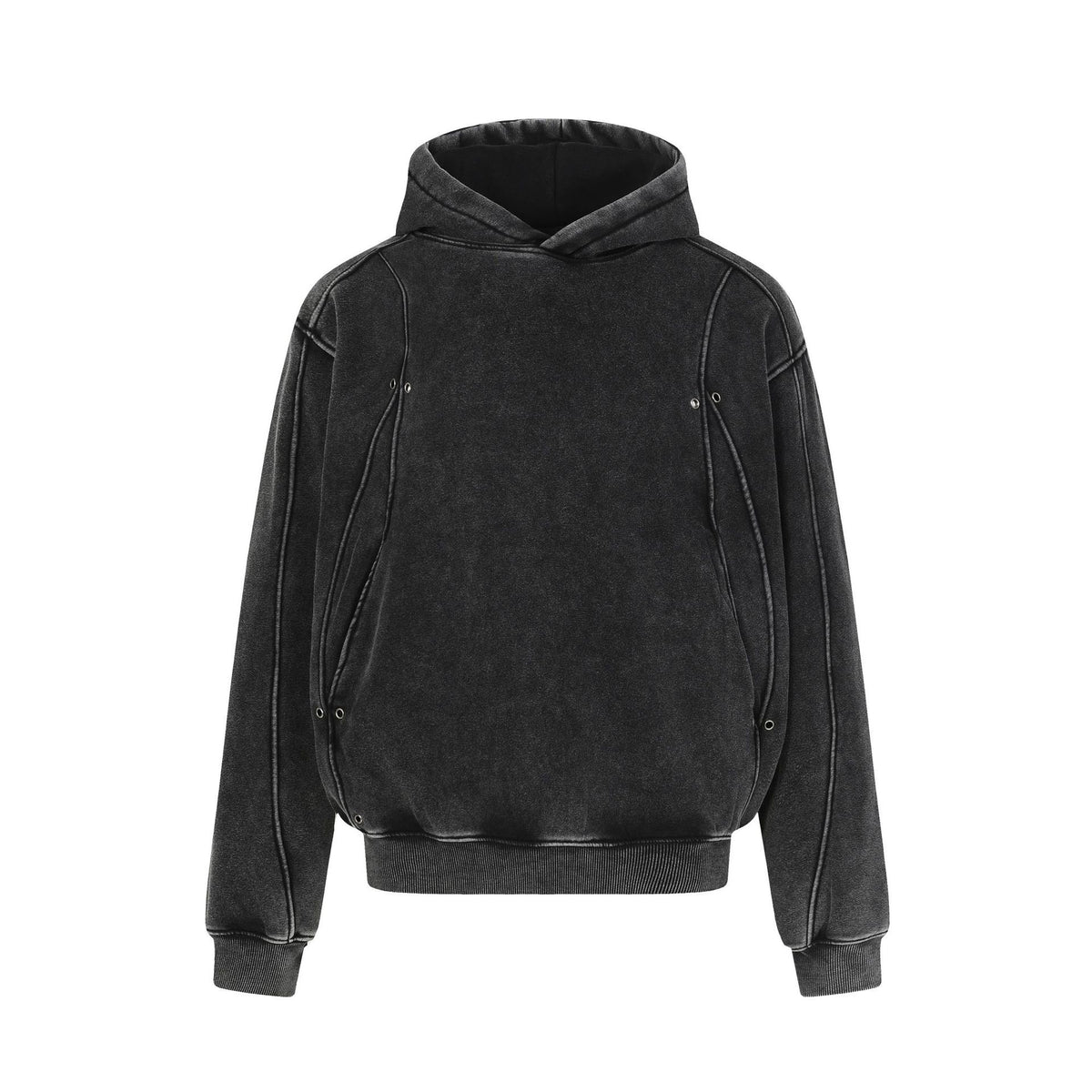 Vintage Acid-Wash Heavyweight Boxy Hoodie