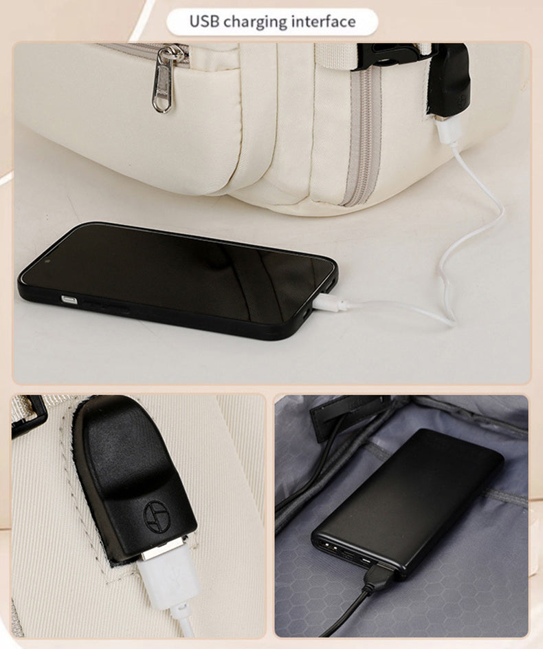 Multi-Compartment USB Charging Business & Travel Backpack