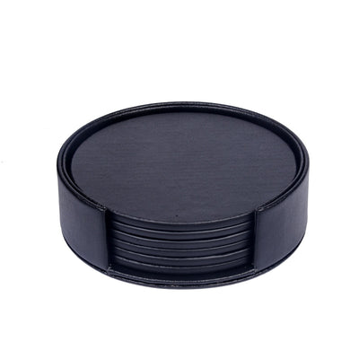 Creative PU leather coaster Exquisite insulated tea water cushion Square leather coaster