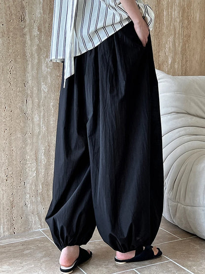 Yamamoto-Style Oversized Cotton Lantern Pants