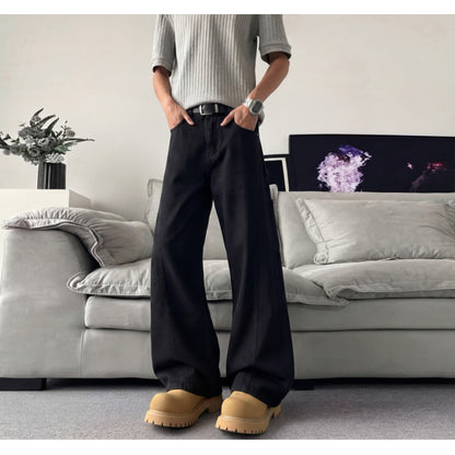 Cyberpunk Studded Flare Wide-Leg Denim Jeans
