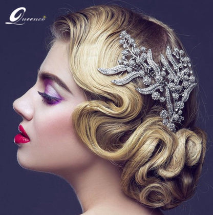 Luxury Silver Leaves Bridal Hair Comb