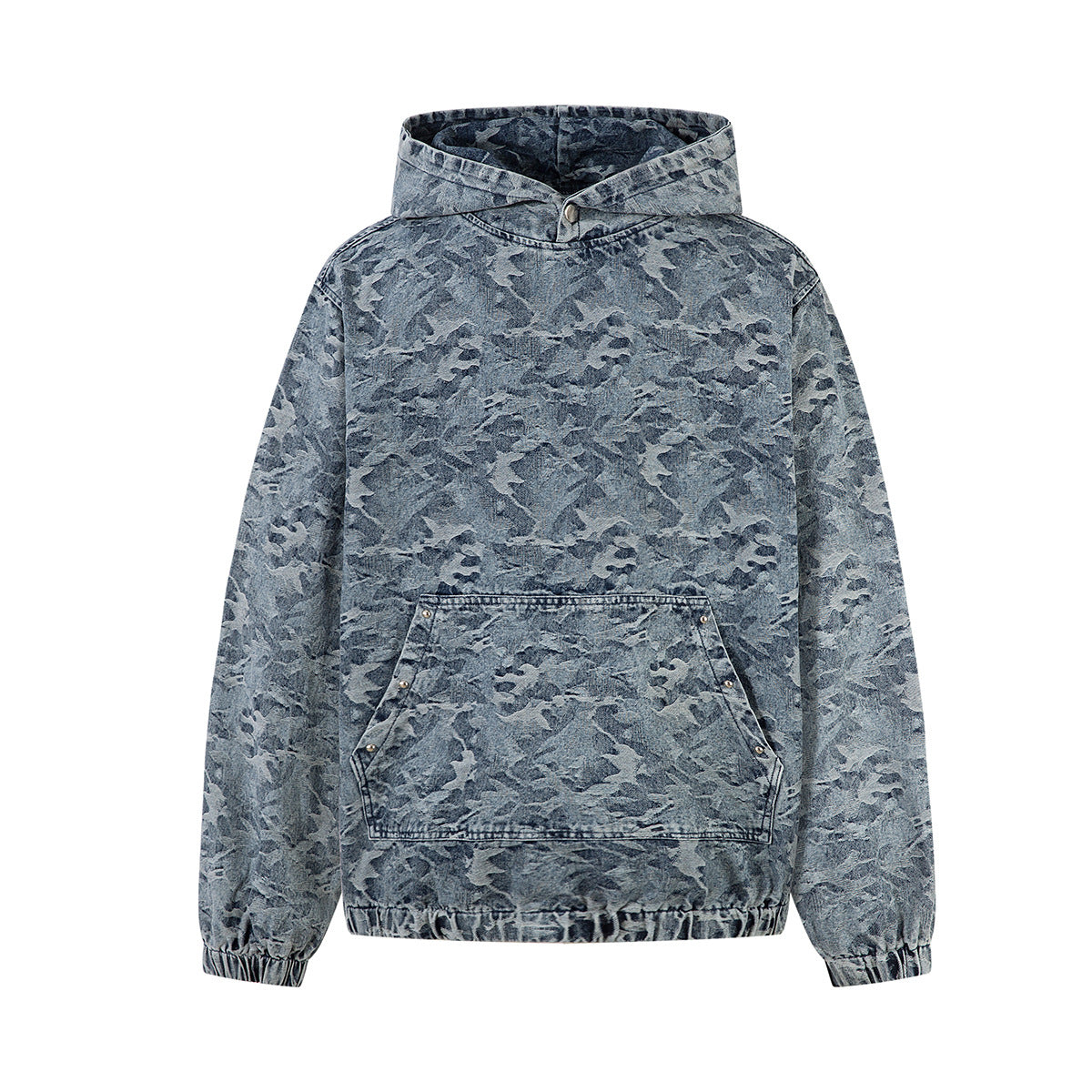 Vintage Acid-Washed Camo Heavyweight Hoodie