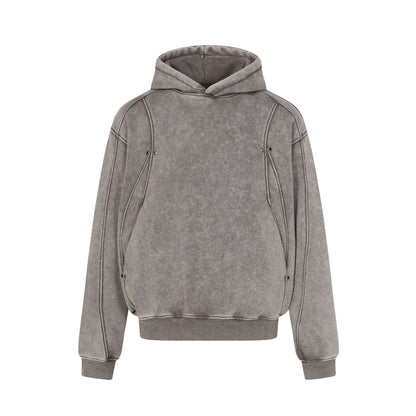 Vintage Acid-Wash Heavyweight Boxy Hoodie