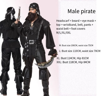Makeup ball Halloween costume cosplay Captain Jack costume adult male pirate costume Caribbean pirate costume
