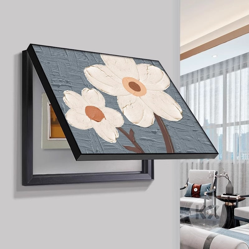 Cream style decorative painting living room distribution box switch box covered hanging painting