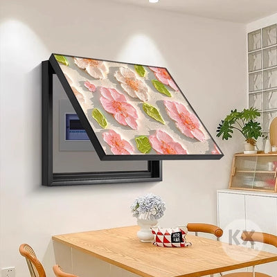 Cream style decorative painting living room distribution box switch box covered hanging painting