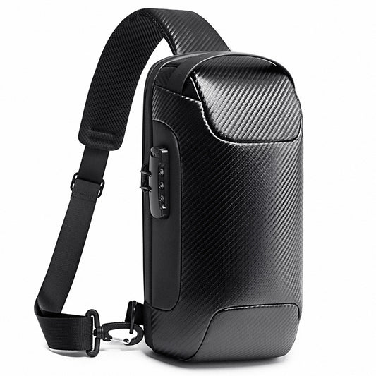 Anti-Theft Hard Shell Sling Bag with USB Port