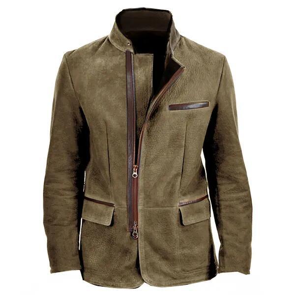 Michigan Jacket Solid Color Cover Bag Combination Zipper Warm Men's Jacket