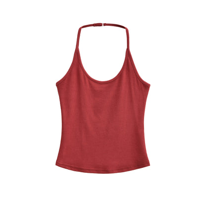 Seamless Halter Neck Athletic Crop Tank