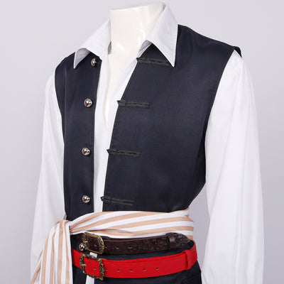 Cosplay costume Caribbean pirate long sleeved wig pants performance costume cosplay costume