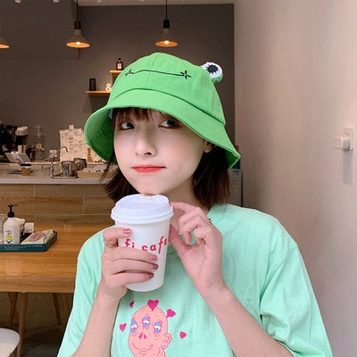 Cute Frog Eyes Foldable Bucket Hat