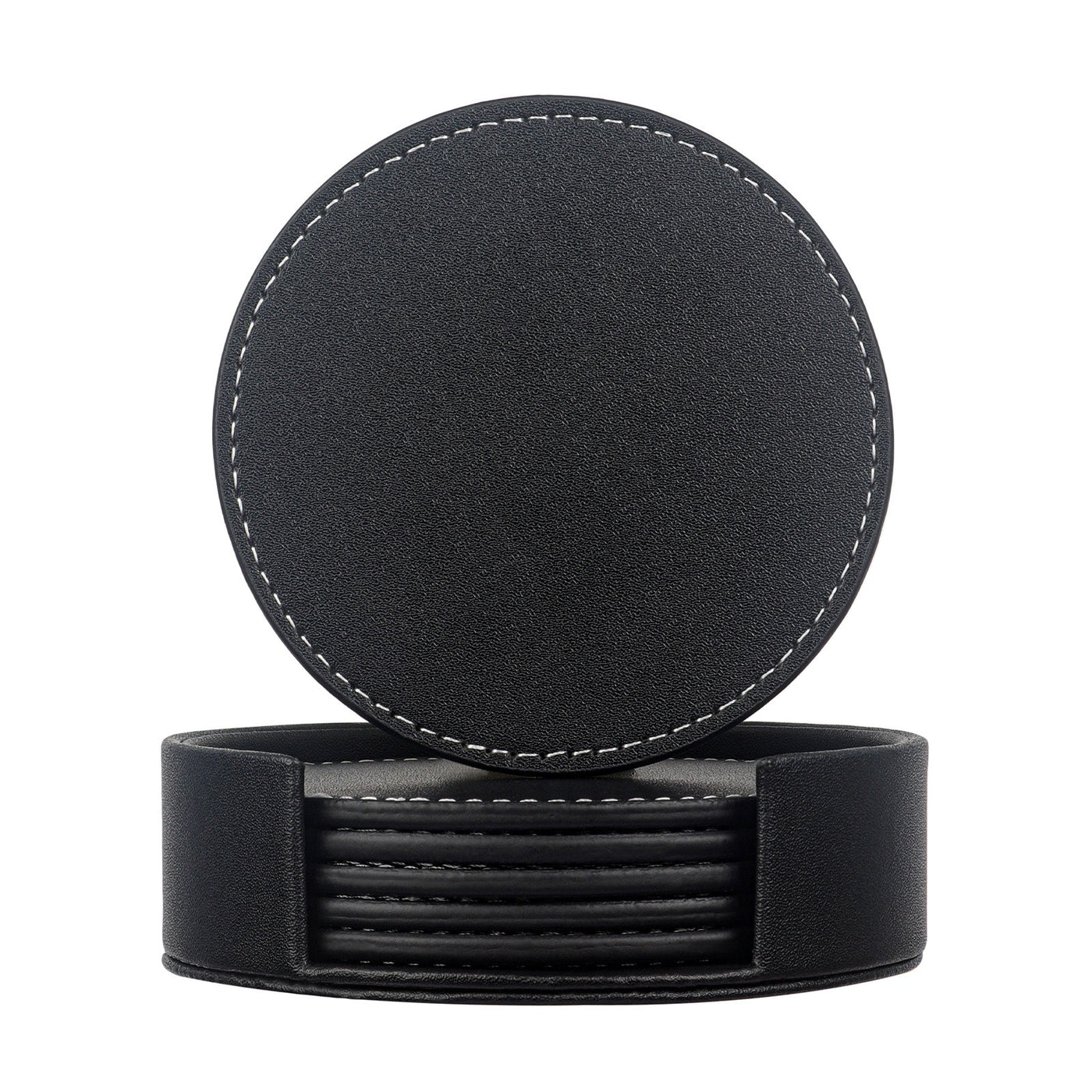 Creative PU leather coaster Exquisite insulated tea water cushion Square leather coaster