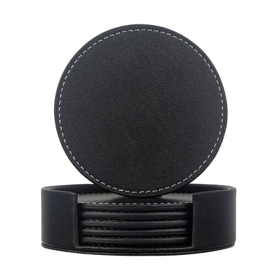 Creative PU leather coaster Exquisite insulated tea water cushion Square leather coaster