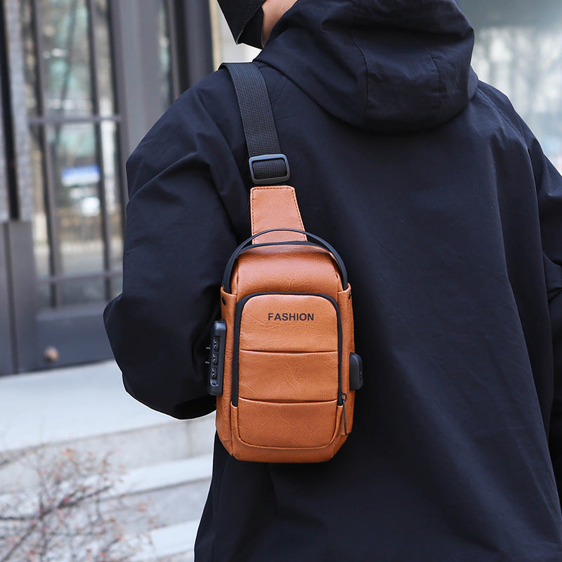 Vintage PU Leather Anti-Theft Sling Bag