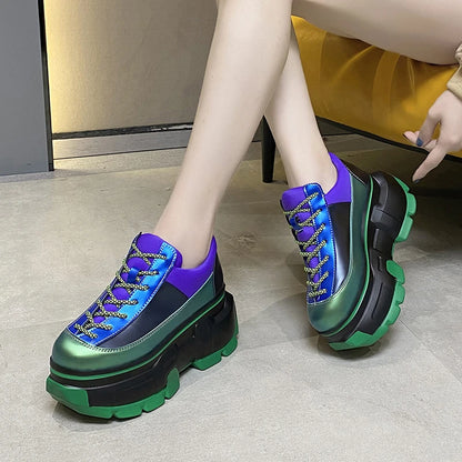 Women's Multicolor Platform Chunky Sneakers
