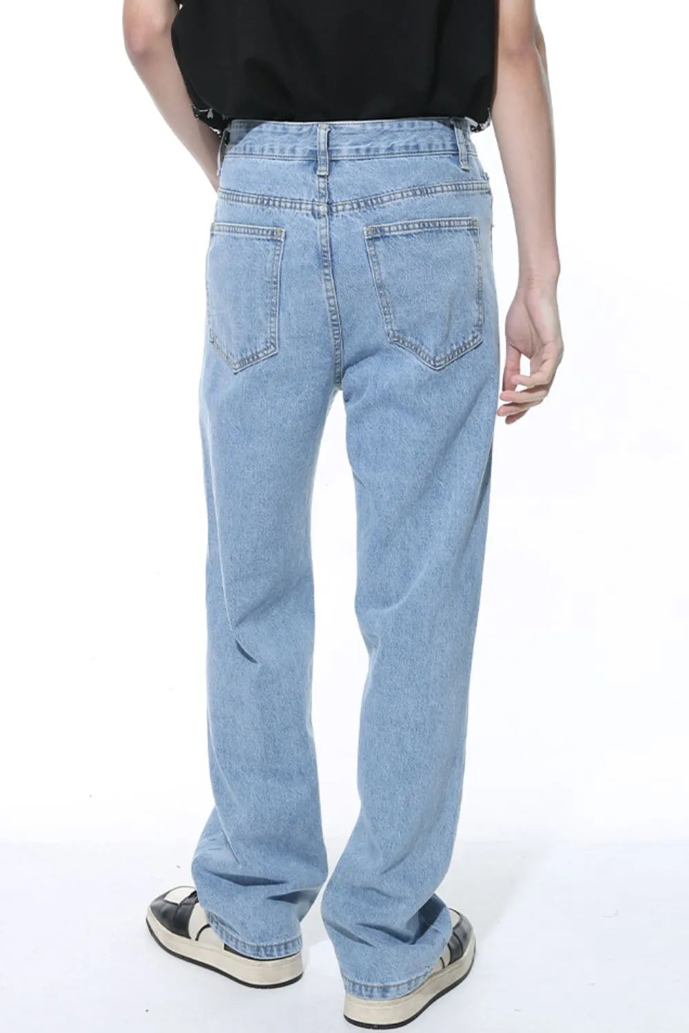 Vintage Light Wash Straight-Leg Denim Jeans