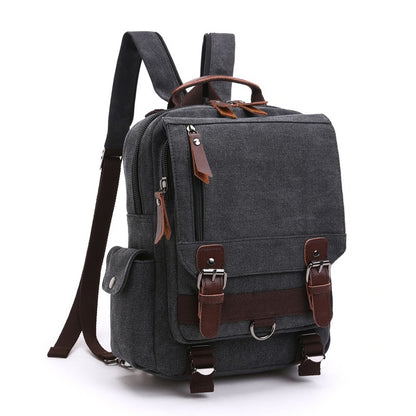 Vintage Multi-Pocket Heavyweight Canvas Rucksack