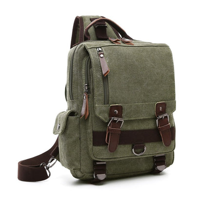 Vintage Multi-Pocket Heavyweight Canvas Rucksack