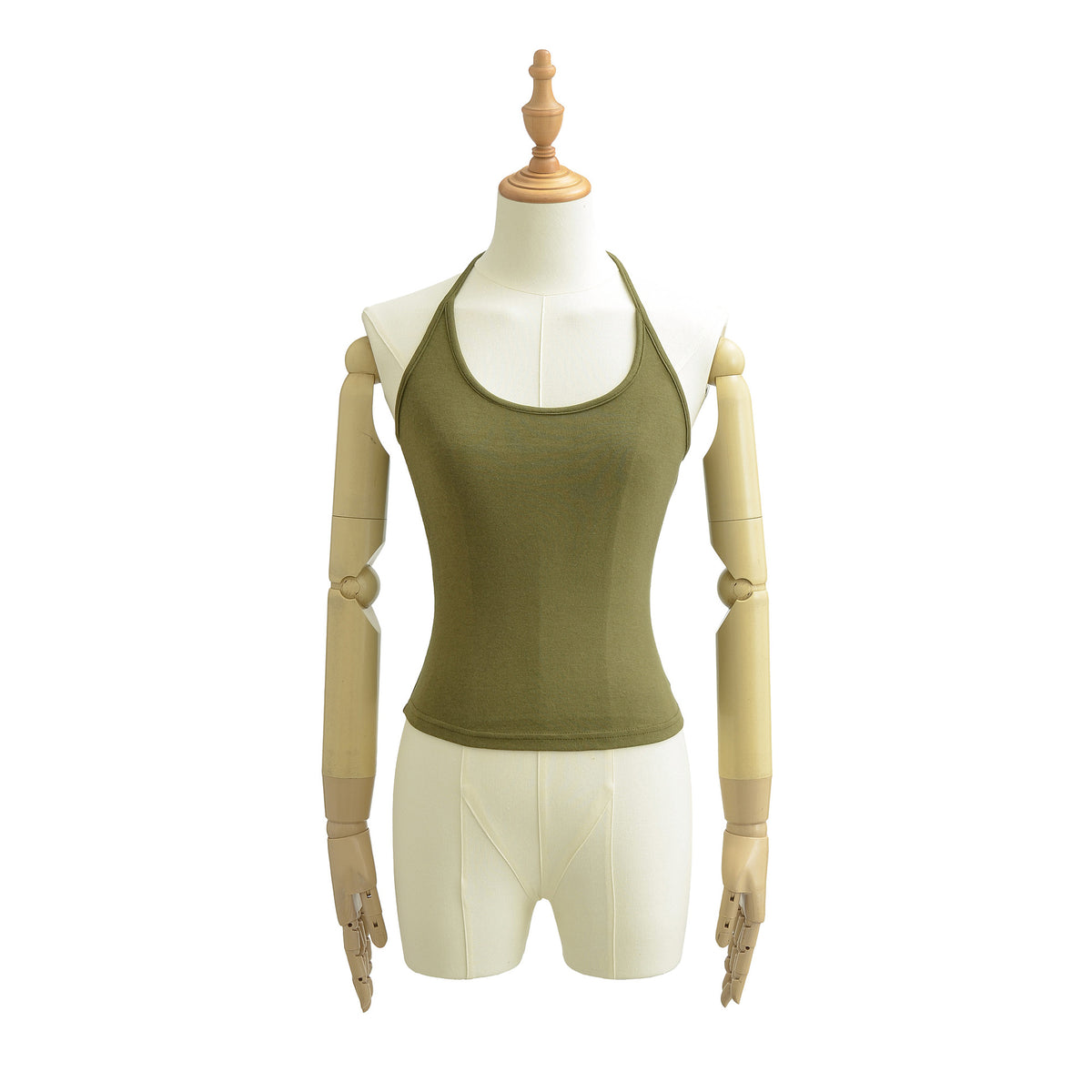 Seamless Halter Neck Athletic Crop Tank