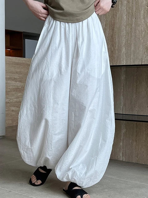 Yamamoto-Style Oversized Cotton Lantern Pants