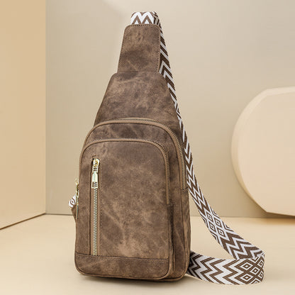 Vintage Soft PU Leather Guitar Strap Sling Bag