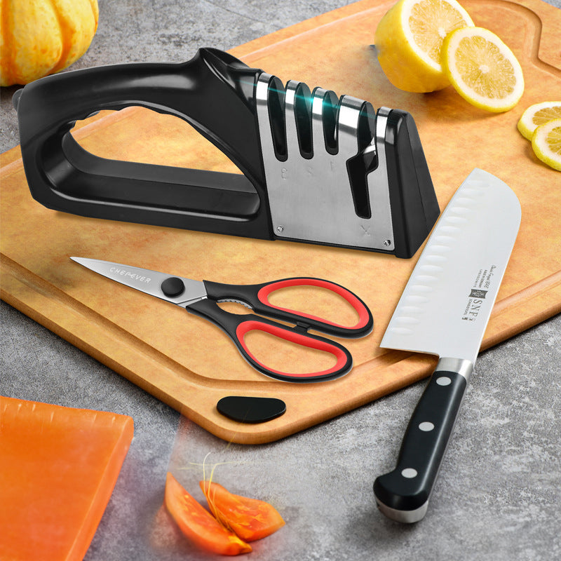 4-in-1 Kitchen Knife Sharpener (Multifunctional & Portable