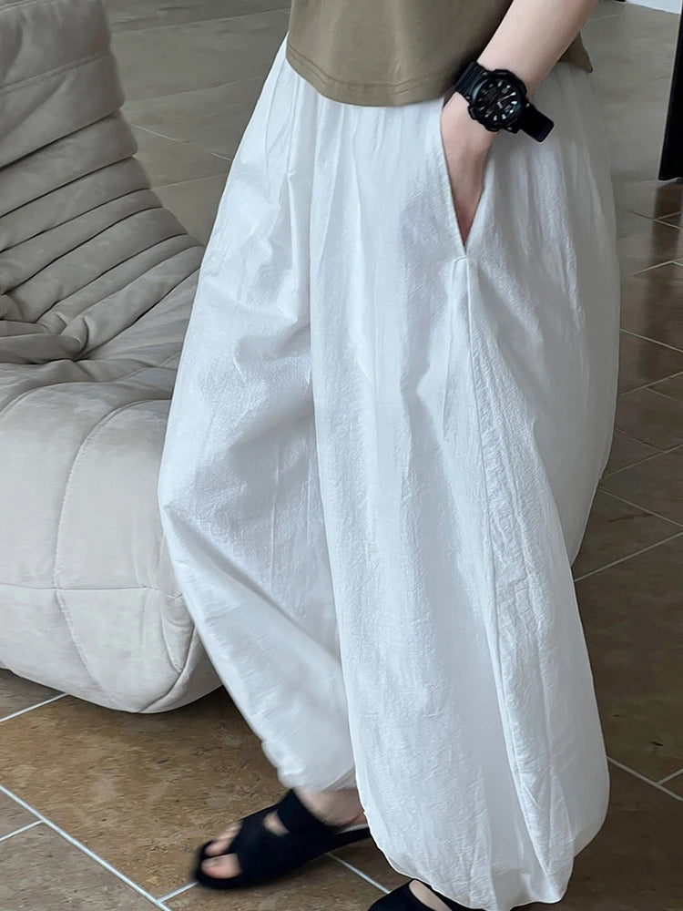 Yamamoto-Style Oversized Cotton Lantern Pants