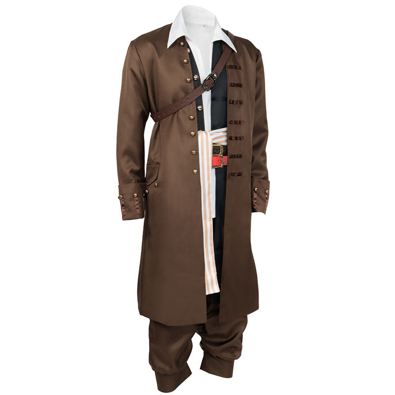 Cosplay costume Caribbean pirate long sleeved wig pants performance costume cosplay costume