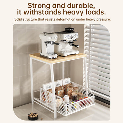 Modern Kitchen Microwave Shelf – Space-Saving Countertop Storage for Appliances, Elegant Design