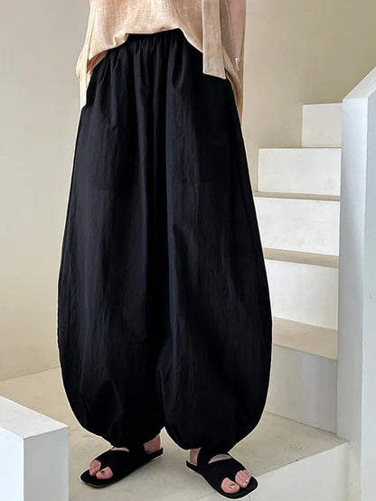 Yamamoto-Style Oversized Cotton Lantern Pants