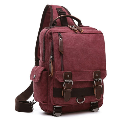 Vintage Multi-Pocket Heavyweight Canvas Rucksack