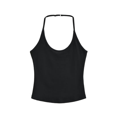Seamless Halter Neck Athletic Crop Tank