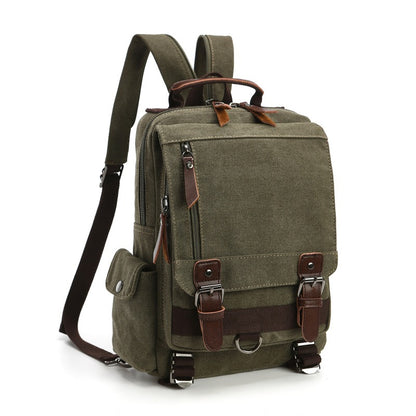 Vintage Multi-Pocket Heavyweight Canvas Rucksack