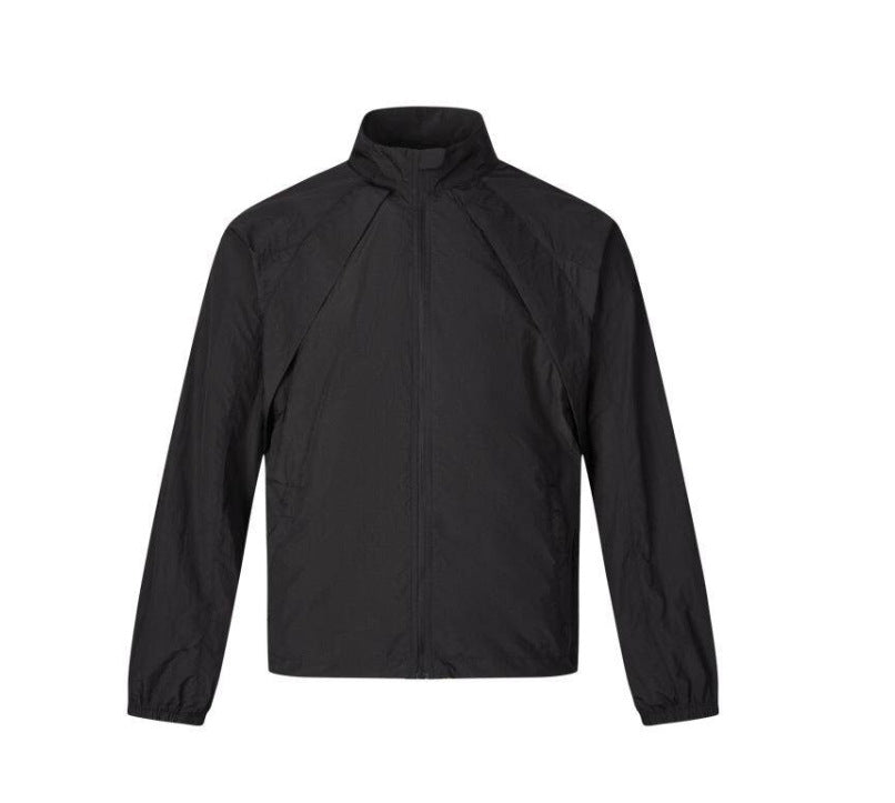 Loose casual stand up collar thin sunscreen clothes for men and women
