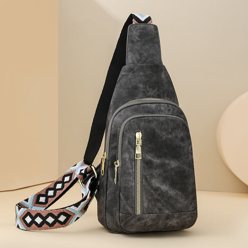 Vintage Soft PU Leather Guitar Strap Sling Bag