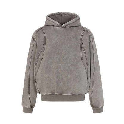Vintage Acid-Wash Heavyweight Boxy Hoodie