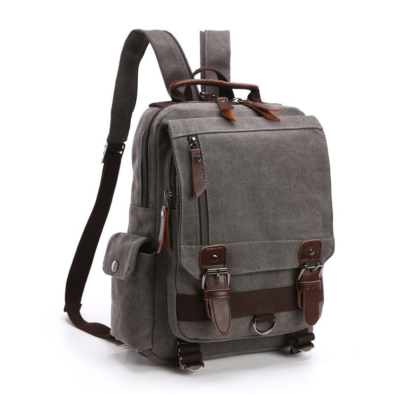 Vintage Multi-Pocket Heavyweight Canvas Rucksack