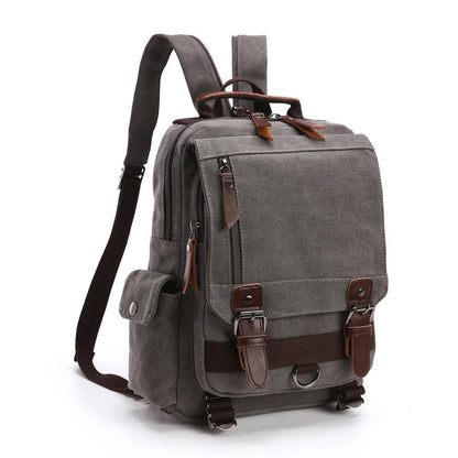 Vintage Multi-Pocket Heavyweight Canvas Rucksack