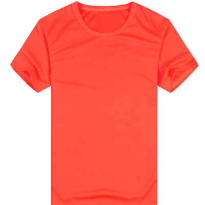 Summer New Nano Water-Repellent High-Tech Waterproof Stain-Resistant Quick-Dry Sport Short Sleeve T-Shirt Men Solid Color Round Neck Top