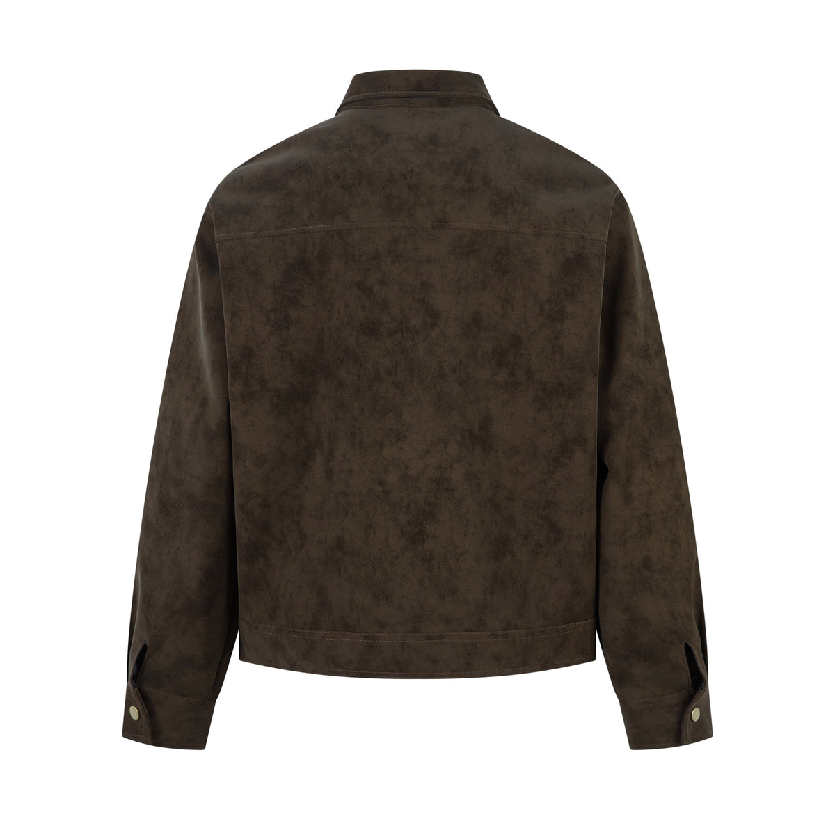 Vintage Suede Harrington Jacket with Metal Buckles