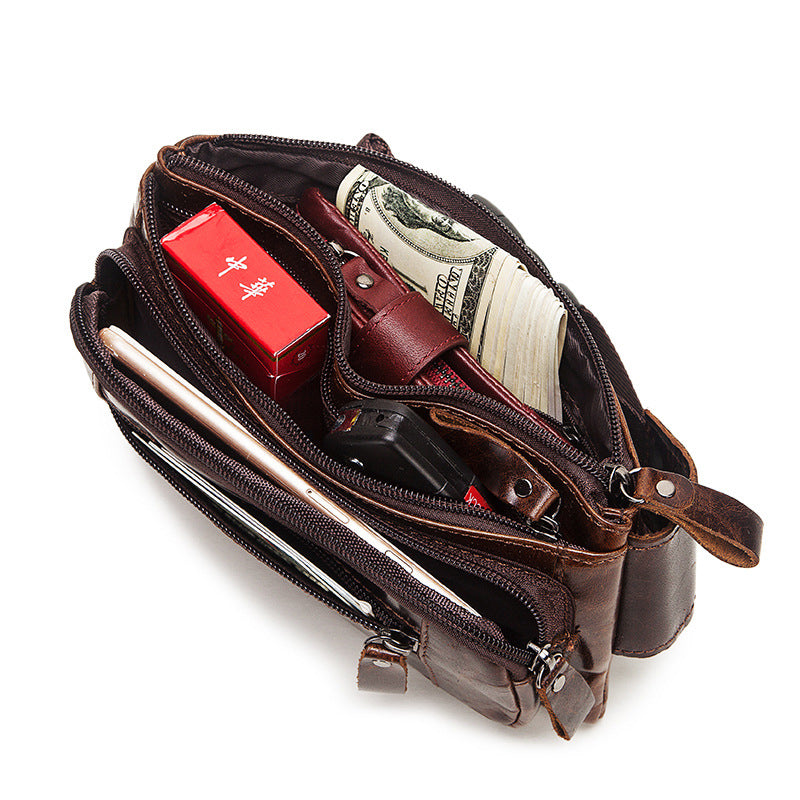 Retro First-Layer Genuine Leather Fanny Pack