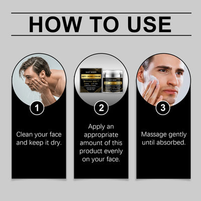 East Moon Men's Anti-Aging Moisturizing Cream Deeply Moisturizes, Gently Nourishes, Firms And Softens Skin