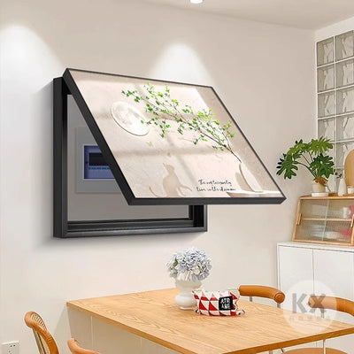 Cream style decorative painting living room distribution box switch box covered hanging painting