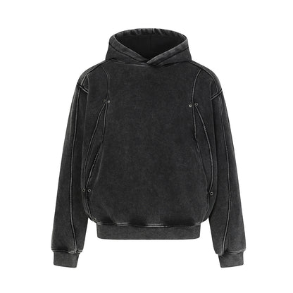 Vintage Acid-Wash Heavyweight Boxy Hoodie