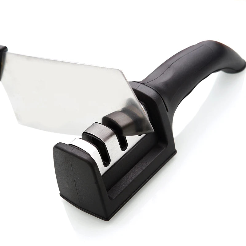Knife Sharpener Quick Sharpener Professional 3 Stages Sharpener Knife Grinder Non-Slip Silicone Rubber