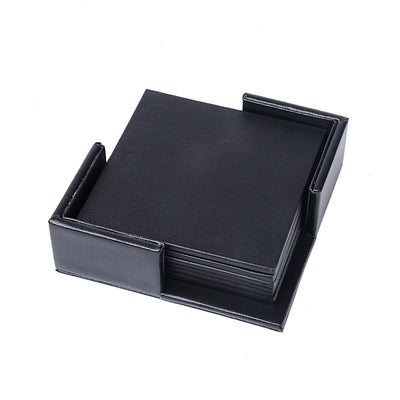 Creative PU leather coaster Exquisite insulated tea water cushion Square leather coaster