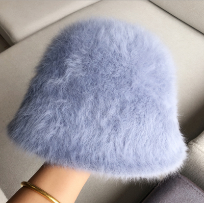 Fuzzy Plush Winter Bucket Hat