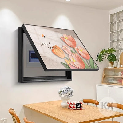 Cream style decorative painting living room distribution box switch box covered hanging painting