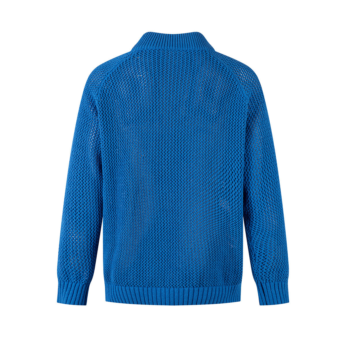 Retro Open-Knit Striped Zip Track Jacket